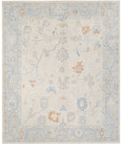 Oushak 12'1'' X 14'6'' Hand-Knotted Wool Rug 12'1'' x 14'6'' (363 X 435) / Ivory / Grey