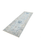 Oushak 3'2'' X 9'7'' Hand-Knotted Wool Rug 3'2'' x 9'7'' (95 X 288) / Blue / Taupe