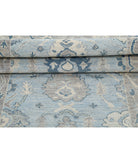 Oushak 3'2'' X 9'7'' Hand-Knotted Wool Rug 3'2'' x 9'7'' (95 X 288) / Blue / Taupe