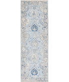 Oushak 3'2'' X 9'7'' Hand-Knotted Wool Rug 3'2'' x 9'7'' (95 X 288) / Blue / Taupe