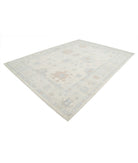 Oushak 9'9'' X 13'4'' Hand-Knotted Wool Rug 9'9'' x 13'4'' (293 X 400) / Ivory / Grey