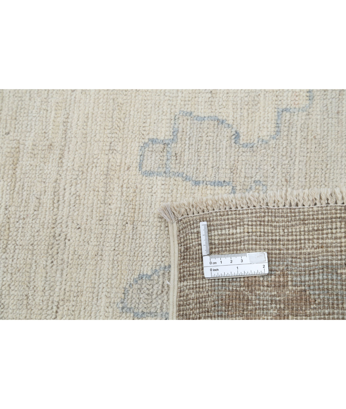 Oushak 9'9'' X 13'4'' Hand-Knotted Wool Rug 9'9'' x 13'4'' (293 X 400) / Ivory / Grey