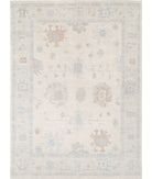 Oushak 9'9'' X 13'4'' Hand-Knotted Wool Rug 9'9'' x 13'4'' (293 X 400) / Ivory / Grey