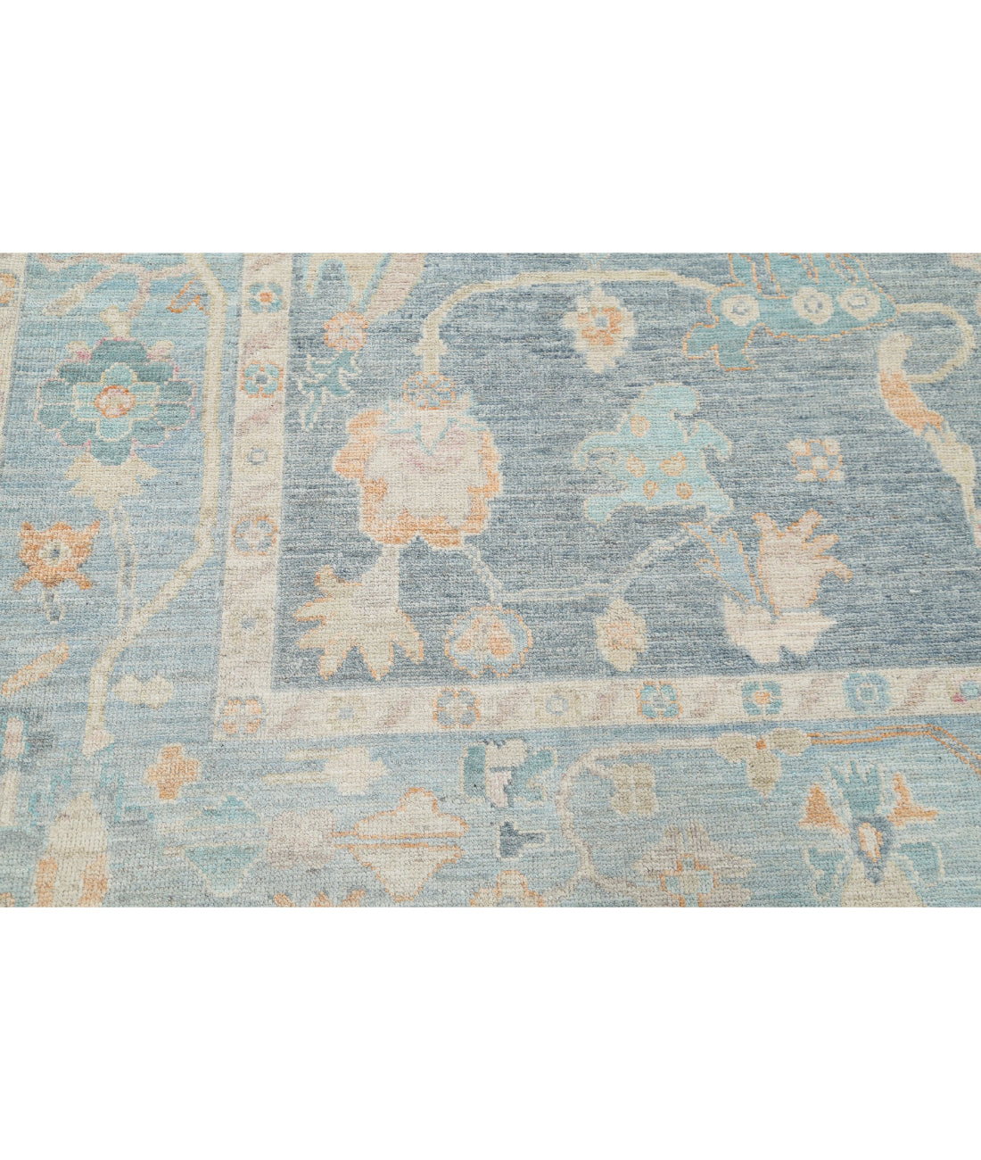 Oushak 8'4'' X 9'11'' Hand-Knotted Wool Rug 8'4'' x 9'11'' (250 X 298) / Blue / Green