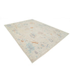 Oushak 9'1'' X 12'0'' Hand-Knotted Wool Rug 9'1'' x 12'0'' (273 X 360) / Beige / Blue