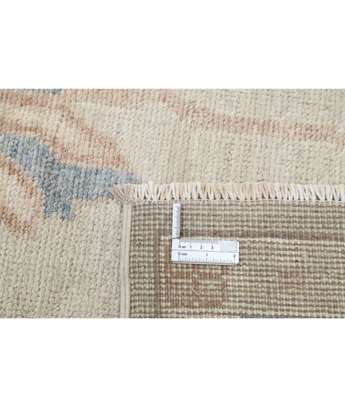 Oushak 9'1'' X 12'0'' Hand-Knotted Wool Rug 9'1'' x 12'0'' (273 X 360) / Beige / Blue