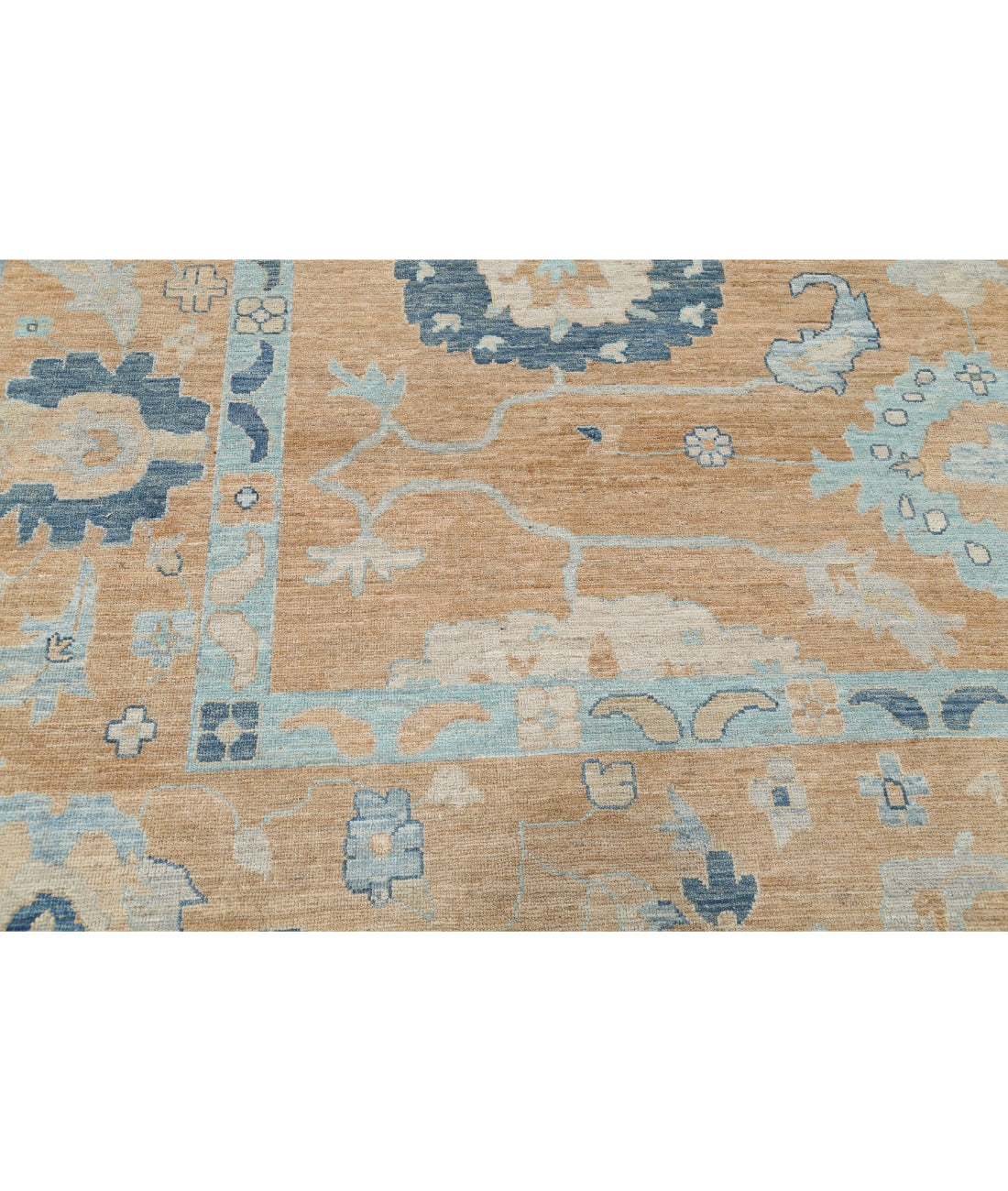 Oushak 12'0'' X 15'3'' Hand-Knotted Wool Rug 12'0'' x 15'3'' (360 X 458) / Tan / Tan