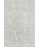 Oushak 6'0'' X 8'10'' Hand-Knotted Wool Rug 6'0'' x 8'10'' (180 X 265) / Green / Ivory