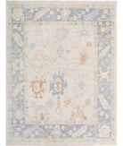 Oushak 7'10'' X 10'0'' Hand-Knotted Wool Rug 7'10'' x 10'0'' (235 X 300) / Ivory / Grey