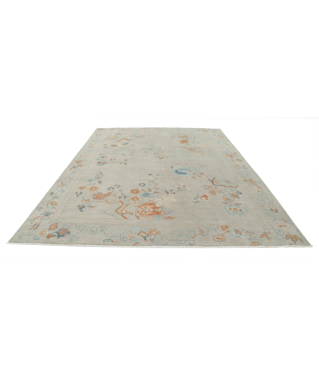 Oushak 9'2'' X 12'0'' Hand-Knotted Wool Rug 9'2'' x 12'0'' (275 X 360) / Grey / Brown