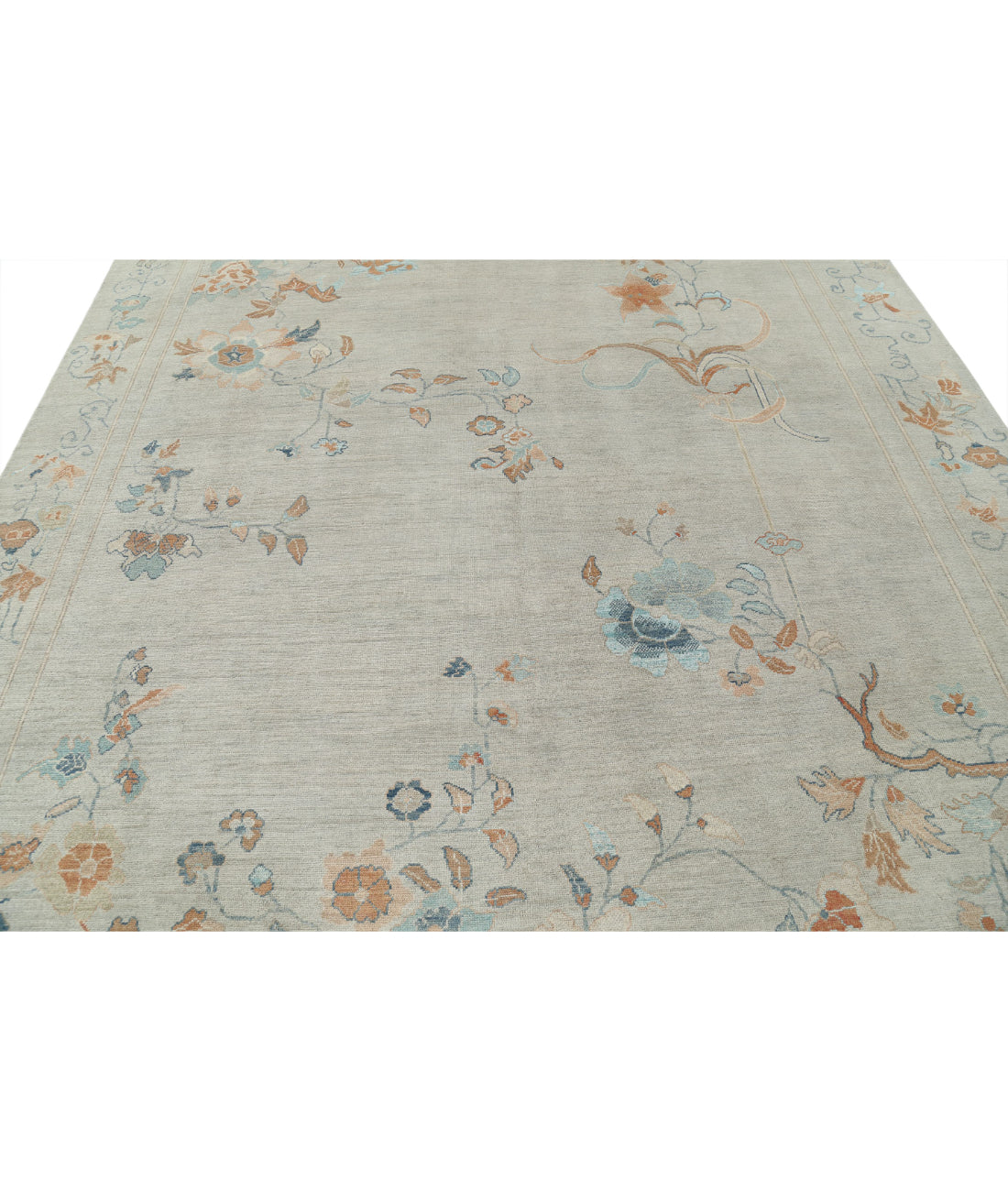 Oushak 9'2'' X 12'0'' Hand-Knotted Wool Rug 9'2'' x 12'0'' (275 X 360) / Grey / Brown