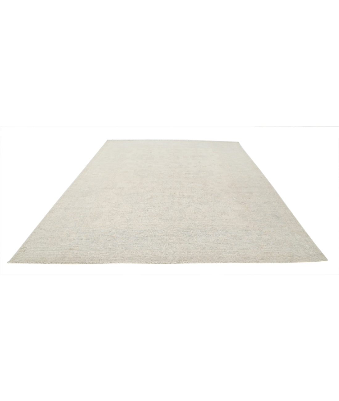 Oushak 9'3'' X 12'2'' Hand-Knotted Wool Rug 9'3'' x 12'2'' (278 X 365) / Ivory / Grey