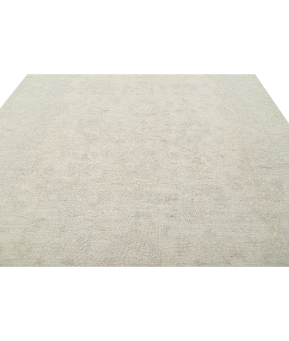 Oushak 9'3'' X 12'2'' Hand-Knotted Wool Rug 9'3'' x 12'2'' (278 X 365) / Ivory / Grey