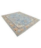 Oushak 8'6'' X 10'4'' Hand-Knotted Wool Rug 8'6'' x 10'4'' (255 X 310) / Blue / Brown