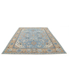 Oushak 8'6'' X 10'4'' Hand-Knotted Wool Rug 8'6'' x 10'4'' (255 X 310) / Blue / Brown