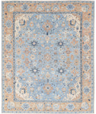 Oushak 8'6'' X 10'4'' Hand-Knotted Wool Rug 8'6'' x 10'4'' (255 X 310) / Blue / Brown