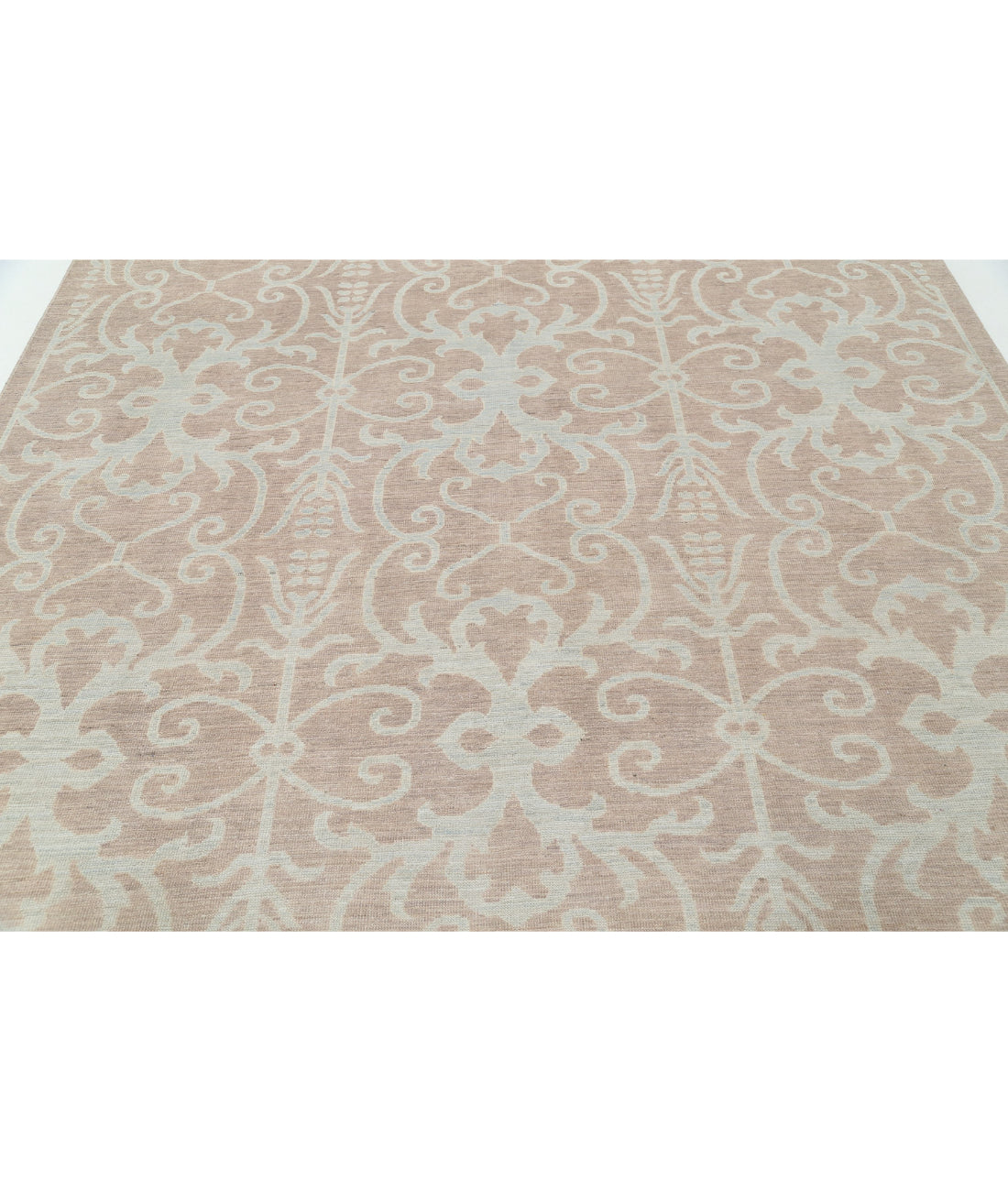 Oushak 8'1'' X 9'9'' Hand-Knotted Wool Rug 8'1'' x 9'9'' (243 X 293) / Taupe / Blue