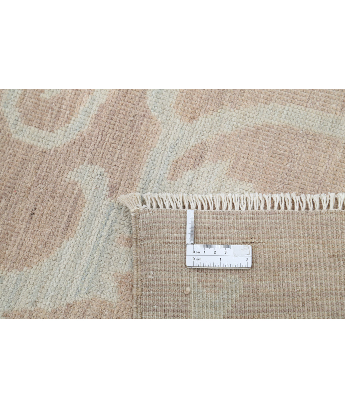 Oushak 8'1'' X 9'9'' Hand-Knotted Wool Rug 8'1'' x 9'9'' (243 X 293) / Taupe / Blue