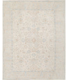 Oushak 9'4'' X 11'10'' Hand-Knotted Wool Rug 9'4'' x 11'10'' (280 X 355) / Ivory / Grey