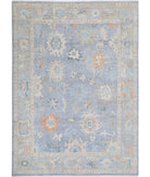 Oushak 10'0'' X 13'11'' Hand-Knotted Wool Rug 10'0'' x 13'11'' (300 X 418) / Blue / Grey