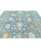 Oushak 10'4'' X 13'9'' Hand-Knotted Wool Rug 10'4'' x 13'9'' (310 X 413) / Blue / Ivory