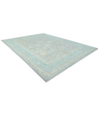 Oushak 12'0'' X 15'8'' Hand-Knotted Wool Rug 12'0'' x 15'8'' (360 X 470) / Grey / Green