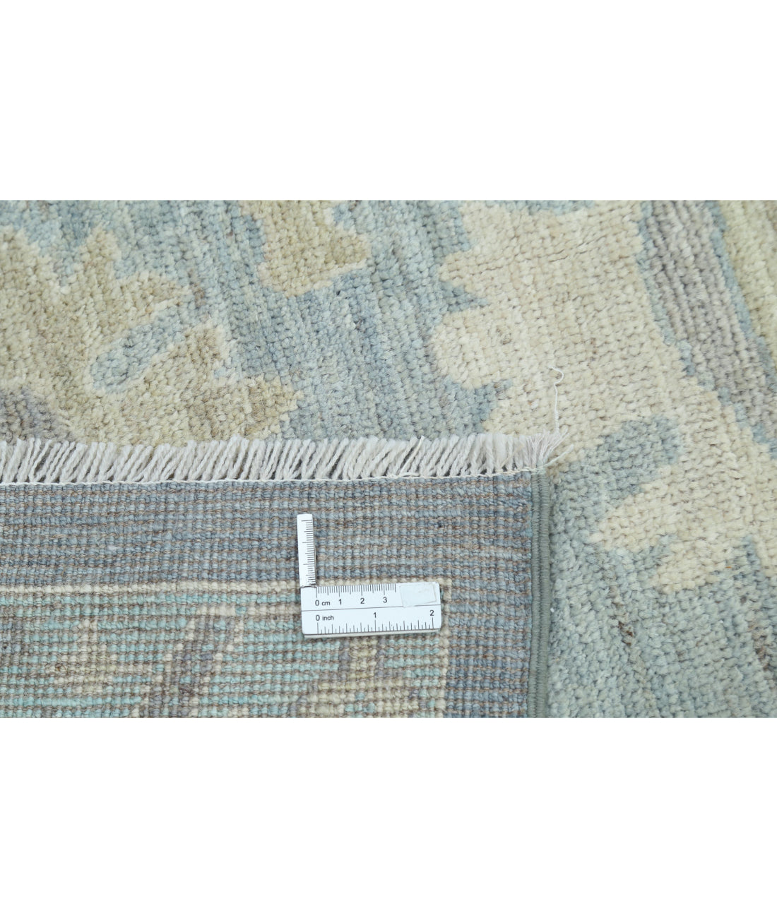 Oushak 12'0'' X 15'8'' Hand-Knotted Wool Rug 12'0'' x 15'8'' (360 X 470) / Grey / Green