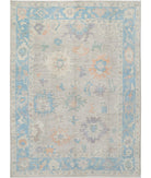 Oushak 10'3'' X 14'2'' Hand-Knotted Wool Rug 10'3'' x 14'2'' (308 X 425) / Grey / Blue