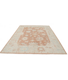 Hand Knotted Oushak Wool Rug 8' 3" X 9' 11" 8' 3" X 9' 11" (251 X 302) / Brown / Ivory