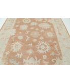 Hand Knotted Oushak Wool Rug 8' 3" X 9' 11" 8' 3" X 9' 11" (251 X 302) / Brown / Ivory