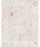 Hand Knotted Oushak Wool Rug 9' 3" X 11' 9" 9' 3" X 11' 9" (282 X 358) / Taupe / Ivory