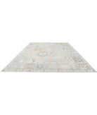 Oushak 12' 0" X 14' 8" Hand-Knotted Wool Rug 12' 0" X 14' 8" (366 X 447) / Grey / Ivory