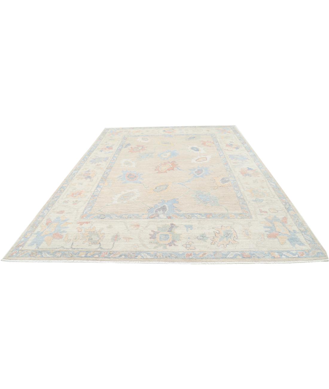 Oushak 9' 2" X 12' 2" Hand-Knotted Wool Rug 9' 2" X 12' 2" (279 X 371) / Taupe / Ivory