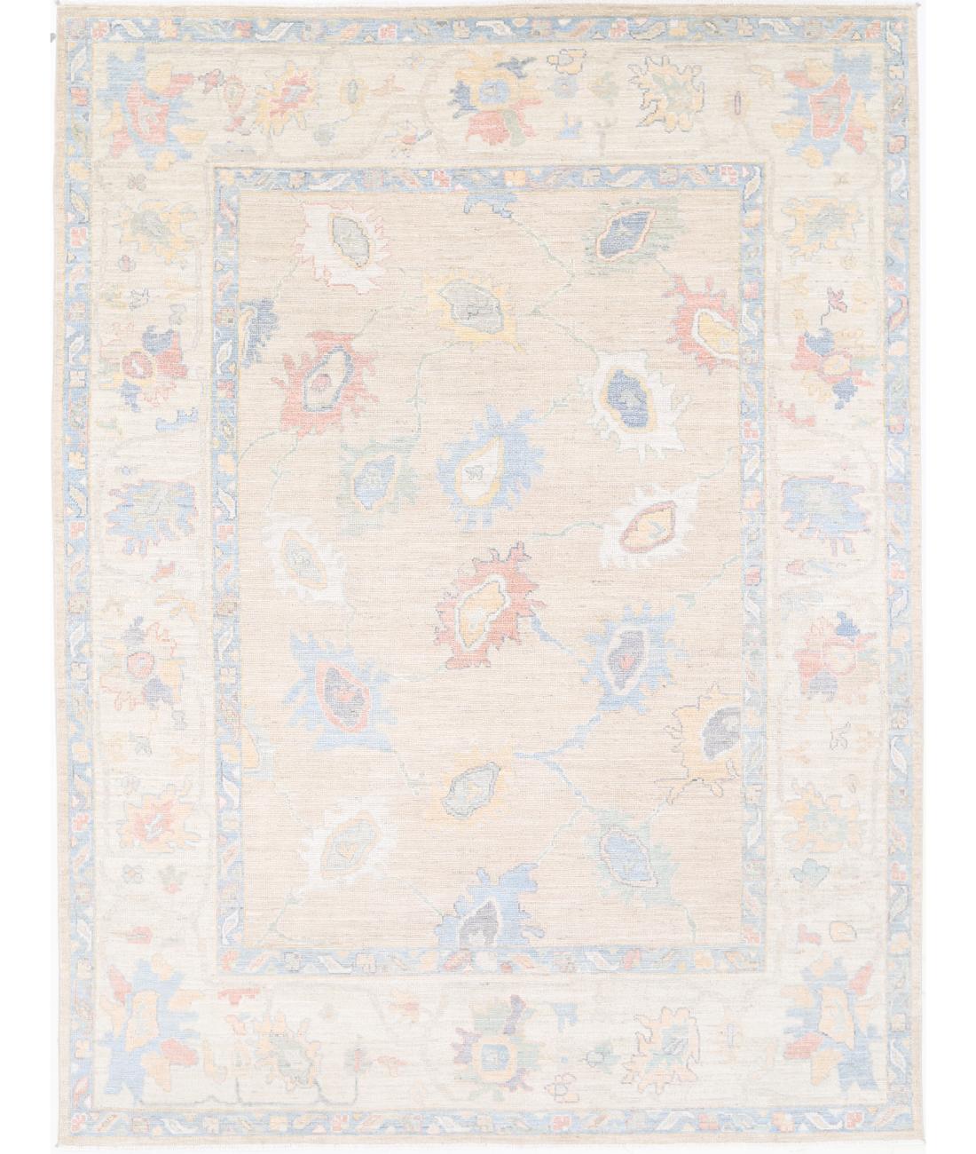 Oushak 9' 2" X 12' 2" Hand-Knotted Wool Rug 9' 2" X 12' 2" (279 X 371) / Taupe / Ivory