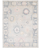 Oushak 10' 0" X 13' 7" Hand-Knotted Wool Rug 10' 0" X 13' 7" (305 X 414) / Silver / Grey