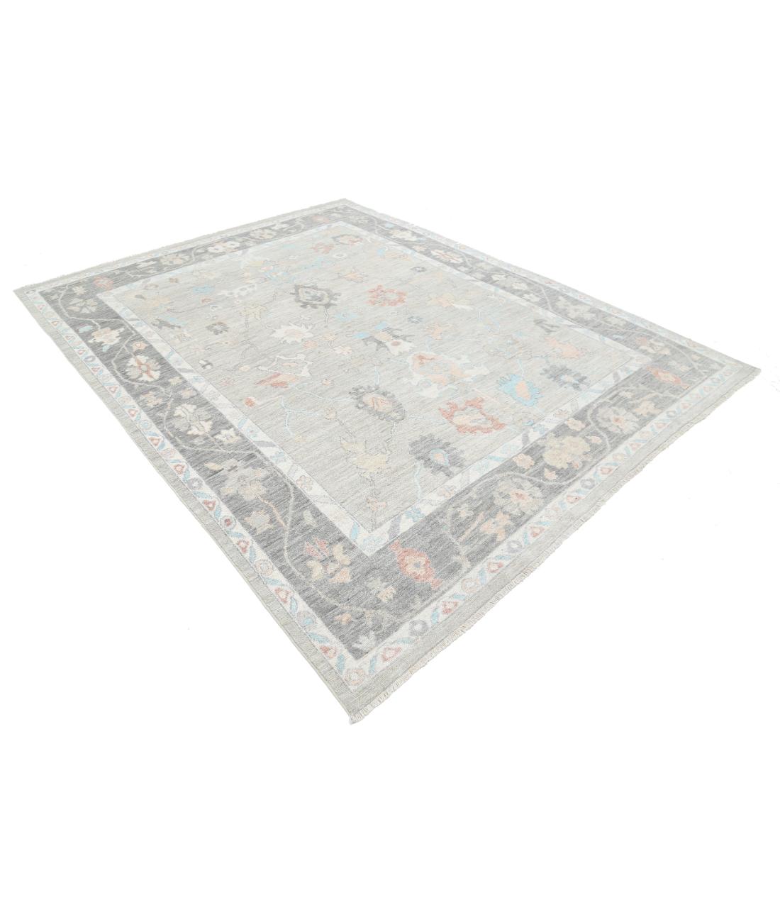 Oushak 7' 11" X 10' 0" Hand-Knotted Wool Rug 7' 11" X 10' 0" (241 X 305) / Silver / Grey