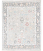 Oushak 7' 11" X 10' 0" Hand-Knotted Wool Rug 7' 11" X 10' 0" (241 X 305) / Silver / Grey