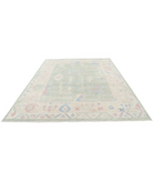 Oushak 8' 2" X 9' 9" Hand-Knotted Wool Rug 8' 2" X 9' 9" (249 X 297) / Green / Taupe