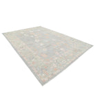 Oushak 10' 0" X 13' 10" Hand-Knotted Wool Rug 10' 0" X 13' 10" (305 X 422) / Grey / Green