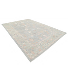 Oushak 10' 0" X 13' 10" Hand-Knotted Wool Rug 10' 0" X 13' 10" (305 X 422) / Grey / Green