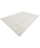 Oushak 10' 0" X 13' 10" Hand-Knotted Wool Rug 10' 0" X 13' 10" (305 X 422) / Grey / Green