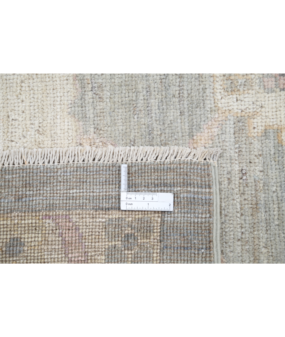 Oushak 10' 0" X 13' 10" Hand-Knotted Wool Rug 10' 0" X 13' 10" (305 X 422) / Grey / Green