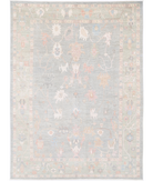 Oushak 10' 0" X 13' 10" Hand-Knotted Wool Rug 10' 0" X 13' 10" (305 X 422) / Grey / Green