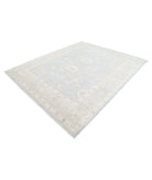 Oushak 8' 1" X 9' 10" Hand-Knotted Wool Rug 8' 1" X 9' 10" (246 X 300) / Blue / Taupe