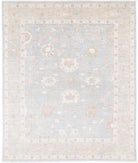 Oushak 8' 1" X 9' 10" Hand-Knotted Wool Rug 8' 1" X 9' 10" (246 X 300) / Blue / Taupe