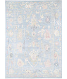 Oushak 10' 2" X 14' 5" Hand-Knotted Wool Rug 10' 2" X 14' 5" (310 X 439) / Blue / Ivory