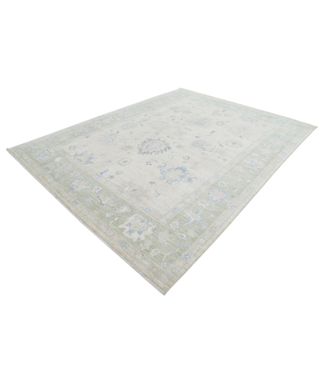 Oushak 9' 0" X 11' 10" Hand-Knotted Wool Rug 9' 0" X 11' 10" (274 X 361) / Taupe / Green