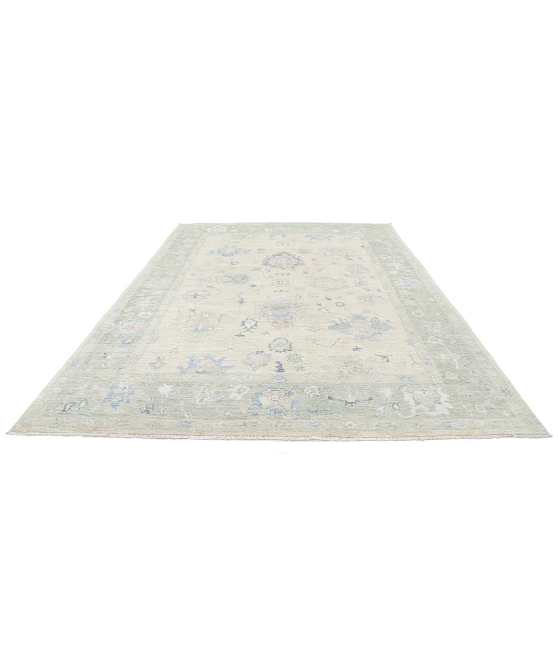 Oushak 9' 0" X 11' 10" Hand-Knotted Wool Rug 9' 0" X 11' 10" (274 X 361) / Taupe / Green