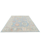 Oushak 7' 11" X 9' 10" Hand-Knotted Wool Rug 7' 11" X 9' 10" (241 X 300) / Blue / Grey