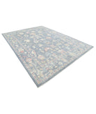 Oushak 8' 9" X 11' 9" Hand-Knotted Wool Rug 8' 9" X 11' 9" (267 X 358) / Grey / Pink